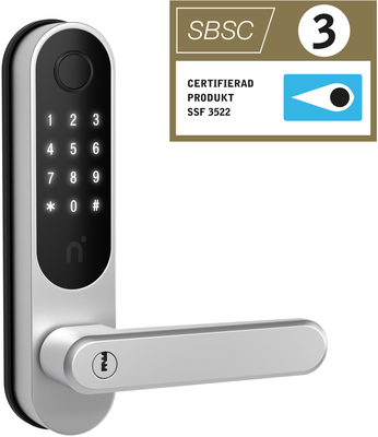 Kodlås Touch Pro touchknappar RFID finger silver/svart